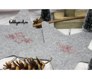 Stickserie - White Christmas Line Art